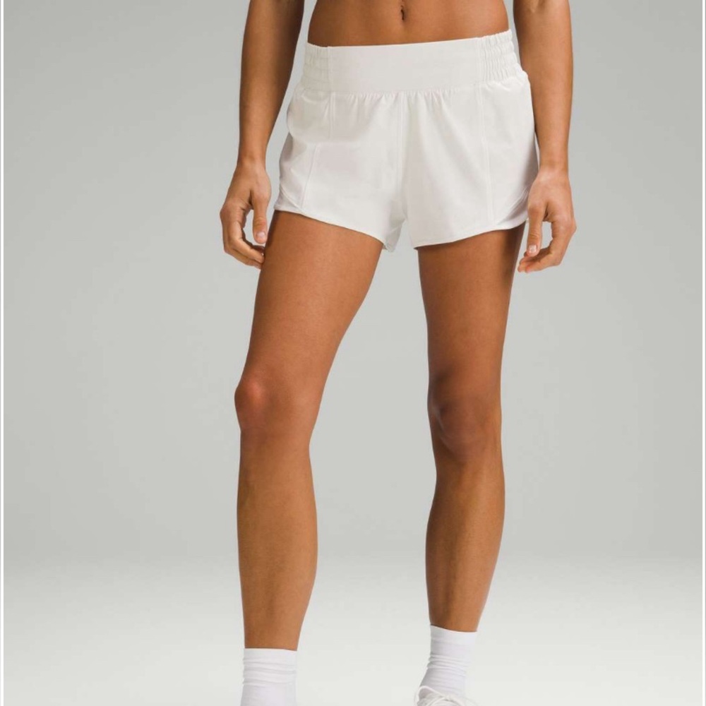 Lululemon Hotty Hot High Rise shorts. Size 10 and in the color bone.
